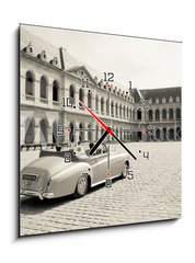Obraz s hodinami   Collection car for wedding ceremony in Paris, 50 x 50 cm