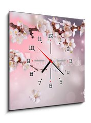 Obraz s hodinami 1D - 50 x 50 cm F_F31669597 - Spring Blossom Design