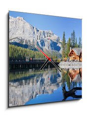 Obraz s hodinami 1D - 50 x 50 cm F_F32071870 - Emerald Lake, Alberta, Canadian Rockies