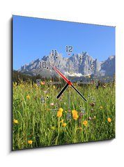 Obraz s hodinami 1D - 50 x 50 cm F_F32129331 - Wilder Kaiser 2