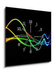 Obraz s hodinami   fading sound noise, 50 x 50 cm