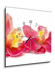 Obraz s hodinami   Orchid, 50 x 50 cm