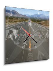 Obraz s hodinami 1D - 50 x 50 cm F_F3235256 - speed