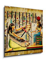 Obraz s hodinami 1D - 50 x 50 cm F_F32781426 - Papyrus  Old natural paper from Egypt - Papyrus Star prodn papr z Egypta