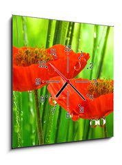 Obraz s hodinami 1D - 50 x 50 cm F_F33343950 - Mohnbl ten