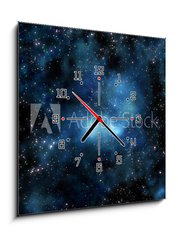 Obraz s hodinami   deep space, 50 x 50 cm