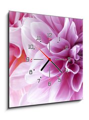Obraz s hodinami   Dahlia, 50 x 50 cm