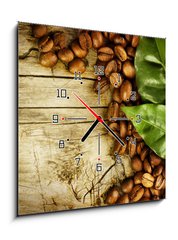 Obraz s hodinami   Coffee backround. With copy space for text, 50 x 50 cm
