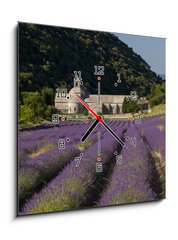 Obraz s hodinami 1D - 50 x 50 cm F_F36106539 - Abbaye de Senanque