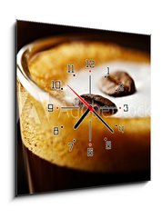 Obraz s hodinami   Caffe Macchiato, 50 x 50 cm