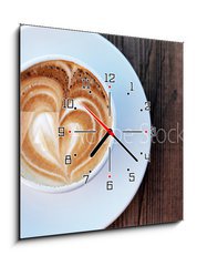 Obraz s hodinami 1D - 50 x 50 cm F_F36802693 - cup of coffee