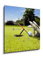 Obraz s hodinami 1D - 50 x 50 cm F_F3805293 - Golf club