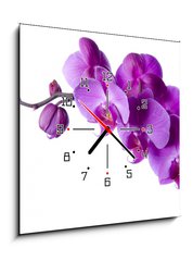 Obraz s hodinami 1D - 50 x 50 cm F_F3828163 - orchid