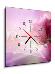 Obraz s hodinami 1D - 50 x 50 cm F_F39098232 - Roses Art Design. Invitation Card