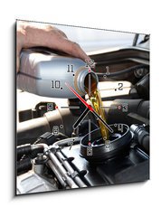 Obraz s hodinami 1D - 50 x 50 cm F_F39532800 - Lubrificante per motore auto - Lubrificante na motorové auto