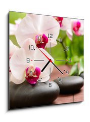Obraz s hodinami 1D - 50 x 50 cm F_F40051623 - spa concept
