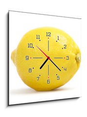 Obraz s hodinami 1D - 50 x 50 cm F_F40434929 - lemon