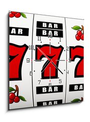 Obraz s hodinami 1D - 50 x 50 cm F_F40853928 - Jackpot slot machine - Jackpot automat