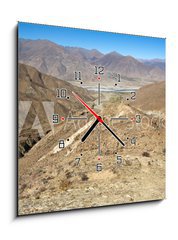 Obraz s hodinami 1D - 50 x 50 cm F_F40878990 - Yarlung Tsang Po valley