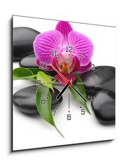 Obraz s hodinami 1D - 50 x 50 cm F_F40893585 - orchid