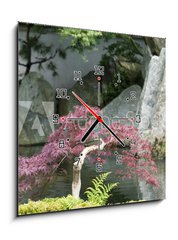 Obraz s hodinami 1D - 50 x 50 cm F_F4092220 - Japanese garden