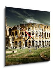 Obraz s hodinami 1D - 50 x 50 cm F_F41037460 - Colosseum in Rome, Italy