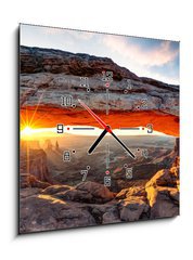 Obraz s hodinami   Mesa arch, 50 x 50 cm