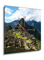 Obraz s hodinami 1D - 50 x 50 cm F_F41716901 - Machu Picchu Top View