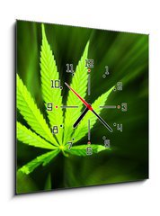 Obraz s hodinami 1D - 50 x 50 cm F_F42226543 - Marijuana background