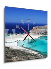 Obraz s hodinami 1D - 50 x 50 cm F_F42702547 - Gramvousa and Balos. Crete, Greece