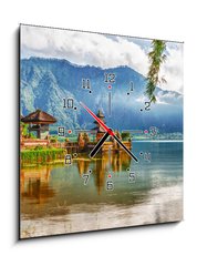 Obraz s hodinami 1D - 50 x 50 cm F_F42728202 - Pura Ulun Danu