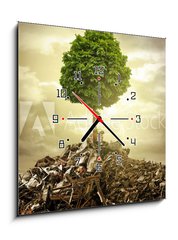 Obraz s hodinami 1D - 50 x 50 cm F_F43132259 - Survive