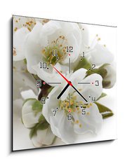 Obraz s hodinami 1D - 50 x 50 cm F_F43742394 - fleurs