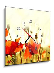 Obraz s hodinami 1D - 50 x 50 cm F_F43890892 - mak
