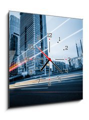 Obraz s hodinami 1D - 50 x 50 cm F_F43909427 - light trails