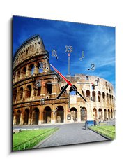 Obraz s hodinami 1D - 50 x 50 cm F_F44176129 - Colosseum in Rome, Italy