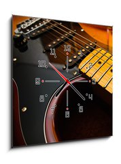Obraz s hodinami 1D - 50 x 50 cm F_F44480652 - Electric guitar