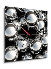 Obraz s hodinami 1D - 50 x 50 cm F_F45870995 - 3D Balls