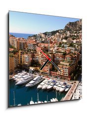Obraz s hodinami   Monte Carlo on the French Riviera, 50 x 50 cm