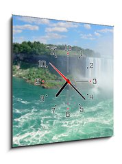 Obraz s hodinami   Niagara Falls aerial view, 50 x 50 cm