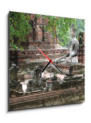 Obraz s hodinami 1D - 50 x 50 cm F_F50401584 - Rovine templi Buddha