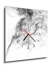 Obraz s hodinami   smoke, 50 x 50 cm