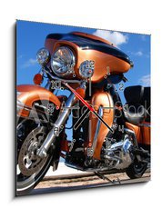 Obraz s hodinami 1D - 50 x 50 cm F_F5287949 - Chopper - Vrtulník