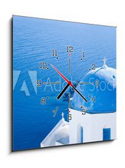 Obraz s hodinami 1D - 50 x 50 cm F_F5326538 - Santorin 139