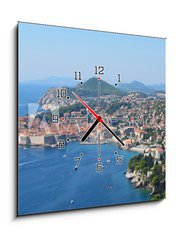 Obraz s hodinami 1D - 50 x 50 cm F_F58045022 - Dubrovnik Panorama
