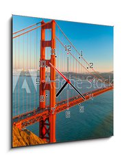 Obraz s hodinami   Golden Gate, San Francisco, California, USA., 50 x 50 cm