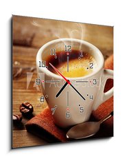 Obraz s hodinami 1D - 50 x 50 cm F_F59776692 - Coffee Espresso. Cup Of Coffee