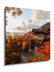 Obraz s hodinami 1D - 50 x 50 cm F_F61926221 - Kiyomizu-dera temple in Kyoto