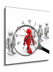 Obraz s hodinami 1D - 50 x 50 cm F_F62248984 - Job search and career choice employment concept