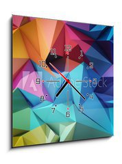 Obraz s hodinami 1D - 50 x 50 cm F_F62526017 - Abstract geometric background - Geometrické pozadí abstraktní